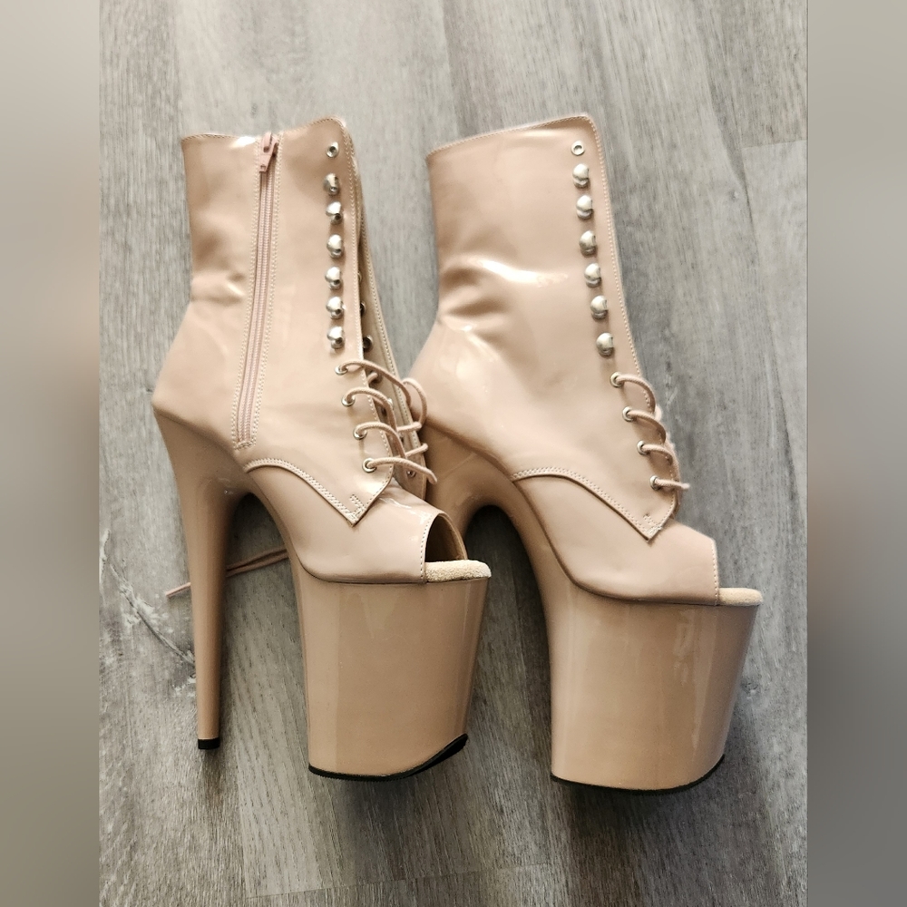Pleaser 8" Flamingo 1021 ankle boots